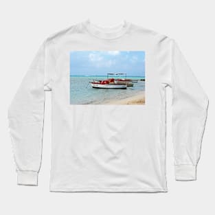 Welcome to Aruba, fishing boats tied up. Long Sleeve T-Shirt